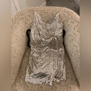 ZARA Sequin silver dress